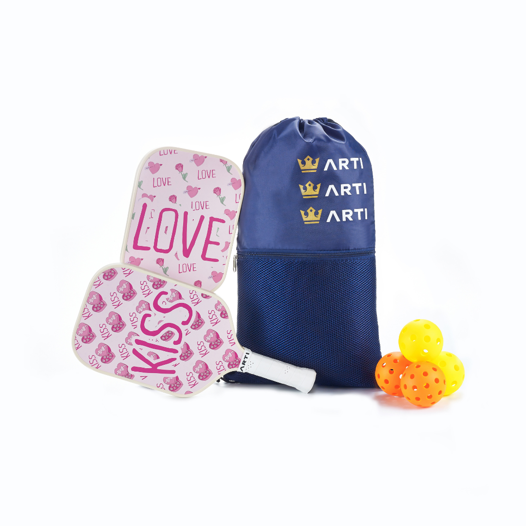 ARTI Fiberglass Love&Kiss Pickleball Paddle Set