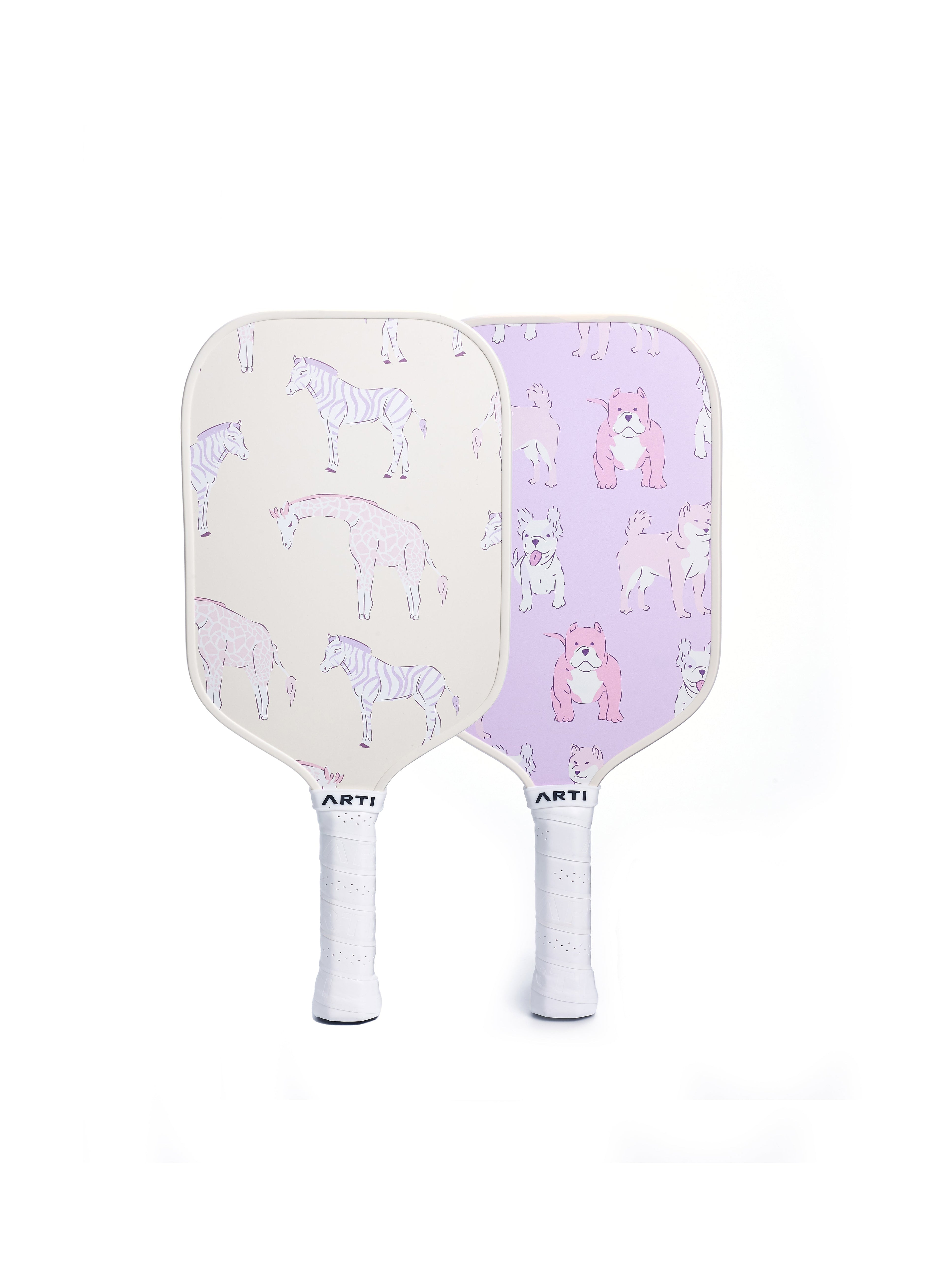 ARTI Fiberglass "Dogs & Giraffes" Pickleball Paddle Set